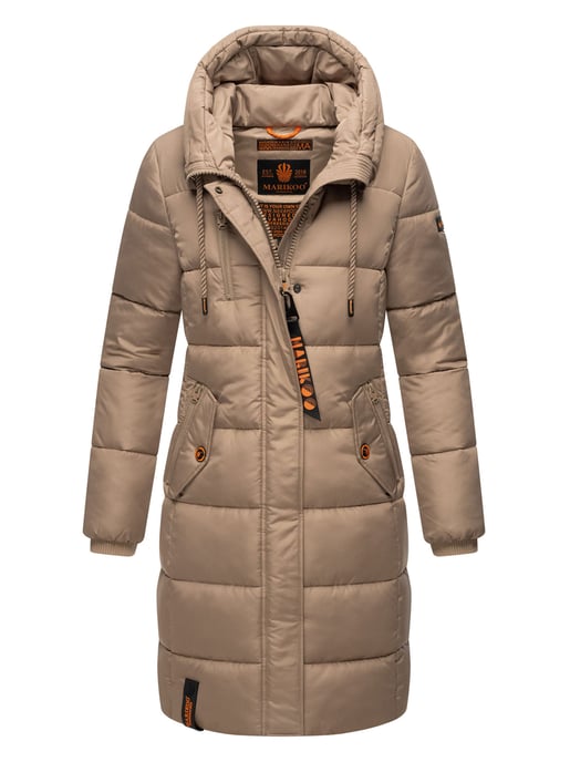 Marikoo dames winterjas – Lange gewatteerde jas met capuchon & zakken - Image 1