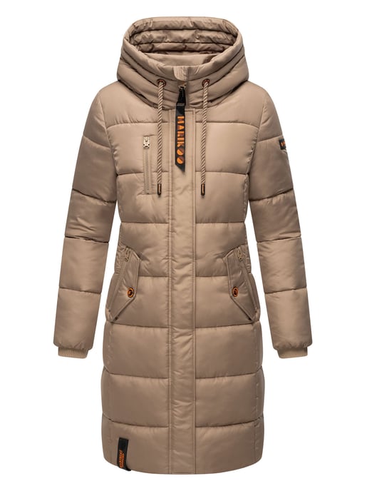 Marikoo dames winterjas – Lange gewatteerde jas met capuchon & zakken - Image 2