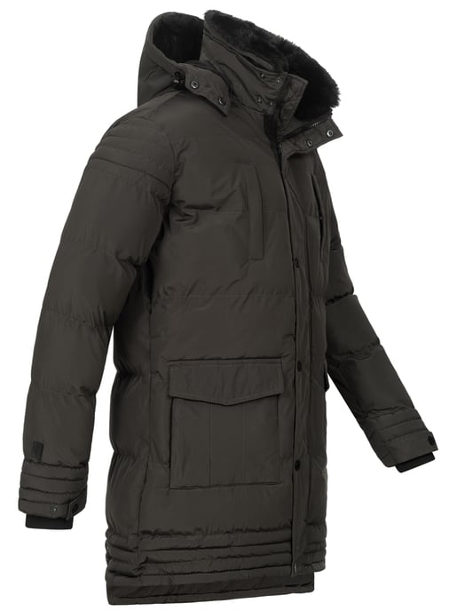 Alessandro Salvarini heren winterjas AS285 met teddyvoering en afneembare capuchon - Image 5