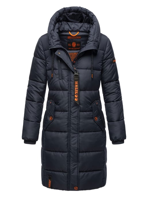 Marikoo dames winterjas – Lange gewatteerde jas met capuchon & zakken - Image 1