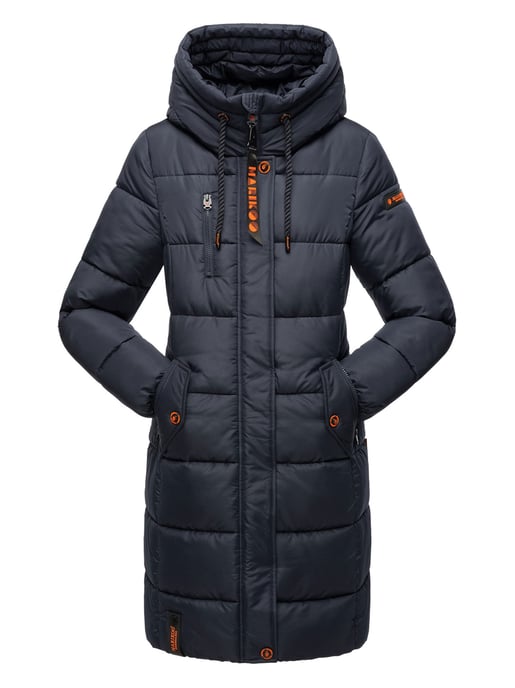 Marikoo dames winterjas – Lange gewatteerde jas met capuchon & zakken - Image 2