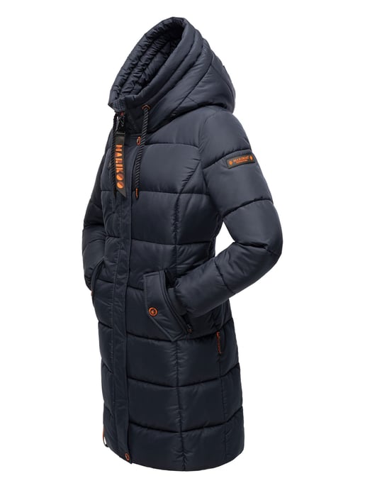 Marikoo dames winterjas – Lange gewatteerde jas met capuchon & zakken - Image 4