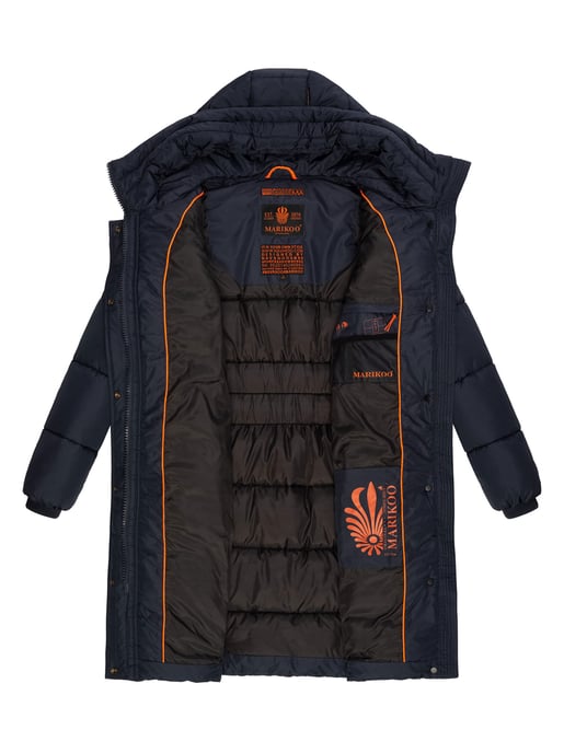 Marikoo dames winterjas – Lange gewatteerde jas met capuchon & zakken - Image 6