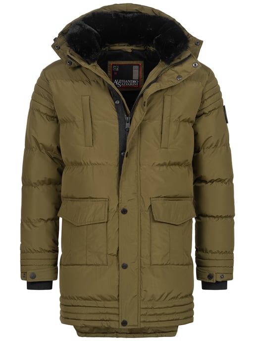 Alessandro Salvarini heren winterjas AS285 met teddyvoering en afneembare capuchon - Image 2