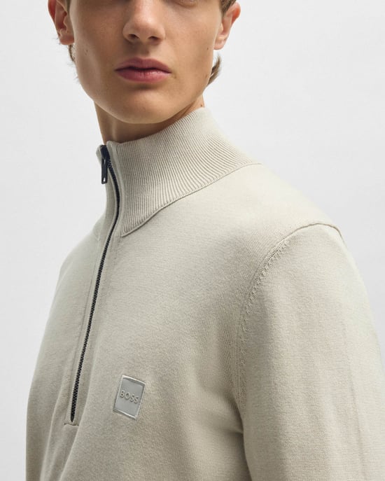Kanobix Licht Beige 271 1/4 Zip Trui in Nude - Image 3