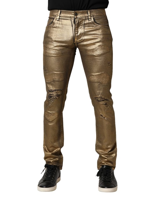 Metalen Versleten Rechtnex Jeans - Image 1