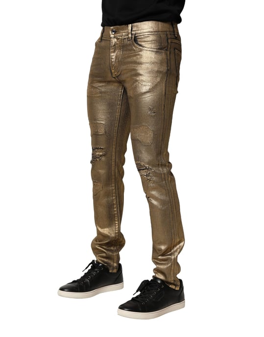 Metalen Versleten Rechtnex Jeans - Image 3