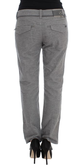 Grijze Rechte Broek met Zijstripe Detail - Image 3