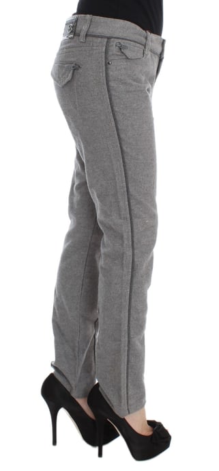 Grijze Rechte Broek met Zijstripe Detail - Image 4