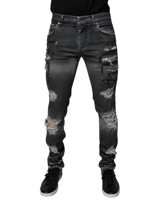 Ritsdetail Versleten Jeans - Image 2