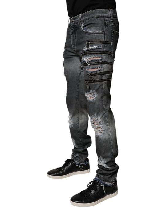 Ritsdetail Versleten Jeans - Image 3