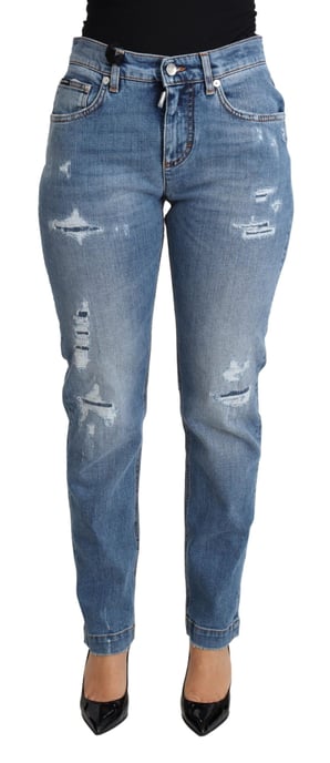 Dolce Gabbana Versleten Jeans Licht Gewassen - Image 1