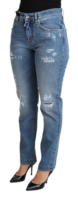 Dolce Gabbana Versleten Jeans Licht Gewassen - Image 2