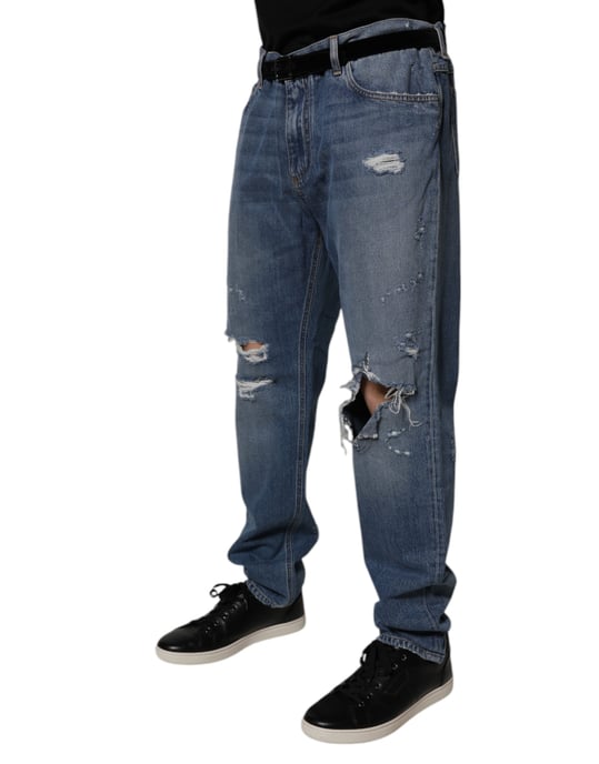 Ontspannen Pasvorm Gescheurde Jeans - Image 3