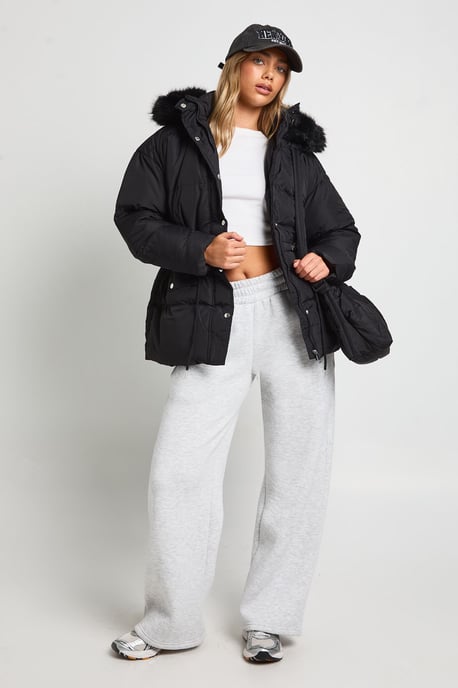 Faux Fur Trim Parka - Image 1