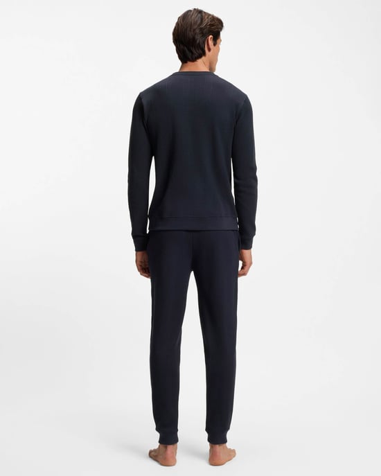 Structuur Loungewear Broek in Donkerblauw - Image 2