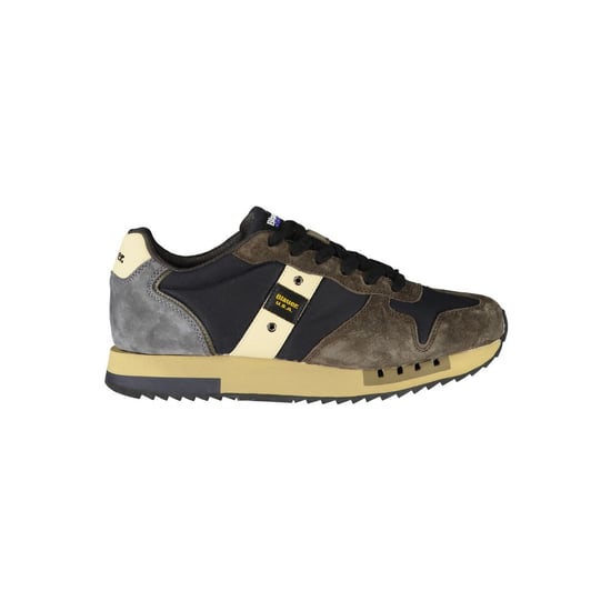 Blauer Blauw Leren Heren Sneakers - Image 1