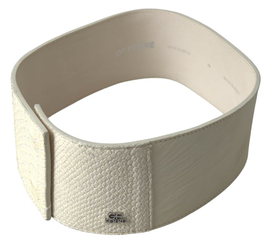 GF Ferre Off White Gewaxte Katoenen Brede Mode Tailleband Tailleband - Image 2