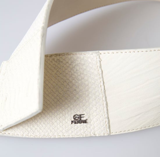 GF Ferre Off White Gewaxte Katoenen Brede Mode Tailleband Tailleband - Image 4