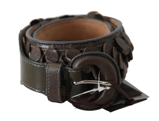 Ermanno Scervino Donkerbruin Leren Ronde Gesp Tailleband - Image 1