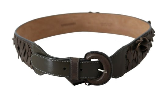 Ermanno Scervino Donkerbruin Leren Ronde Gesp Tailleband - Image 2