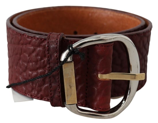 GF Ferre Bordeaux Brede Leren Taillegordel Goud Zilver - Image 2
