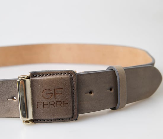 GF Ferre Bruin Leren Mode Logo Gesp Tailleband - Image 2