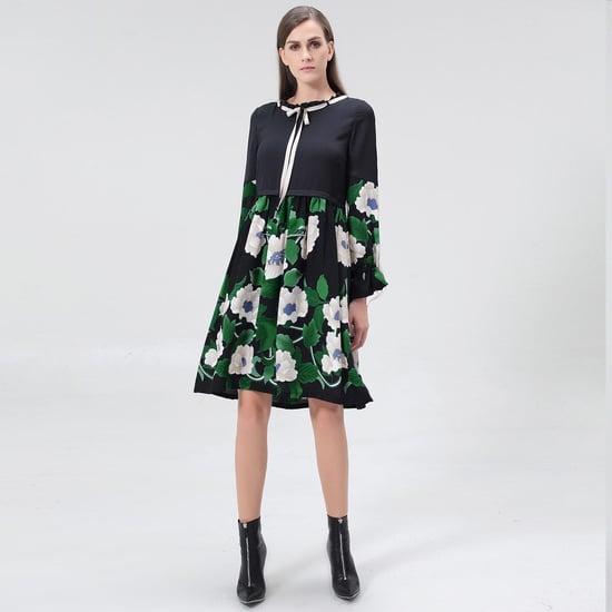 Mid-lengte blouse-jurk met bloemenprint - Image 1