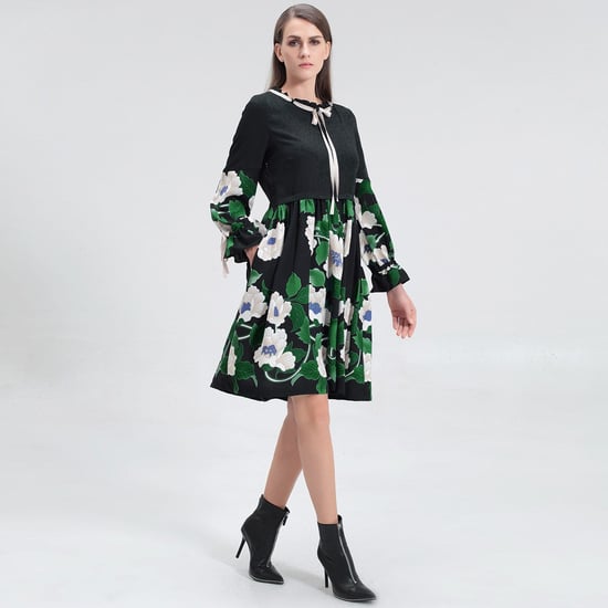 Mid-lengte blouse-jurk met bloemenprint - Image 2