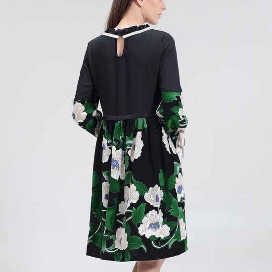 Mid-lengte blouse-jurk met bloemenprint - Image 5