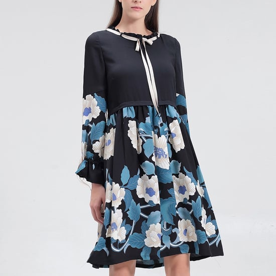 Mid-lengte blouse-jurk met bloemenprint - Image 1