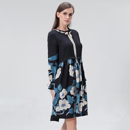 Mid-lengte blouse-jurk met bloemenprint - Image 2