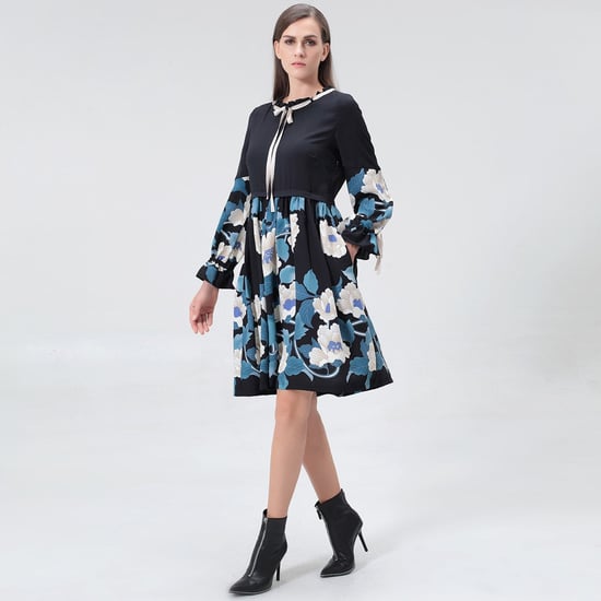 Mid-lengte blouse-jurk met bloemenprint - Image 3