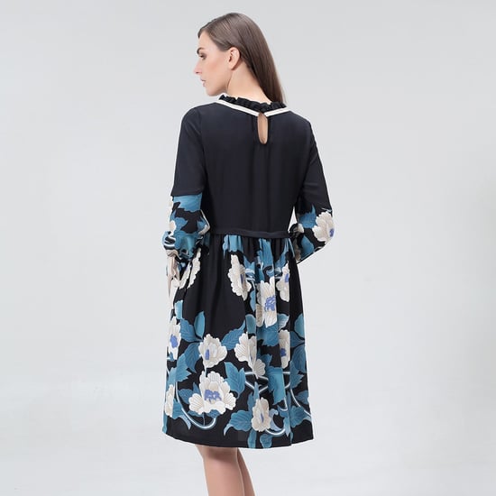 Mid-lengte blouse-jurk met bloemenprint - Image 4