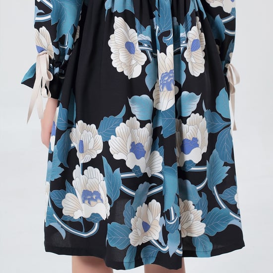 Mid-lengte blouse-jurk met bloemenprint - Image 6