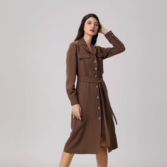 Minimalistische safari-stijl jurk - Image 2