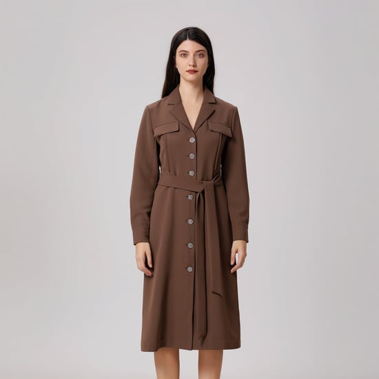 Minimalistische safari-stijl jurk - Image 3