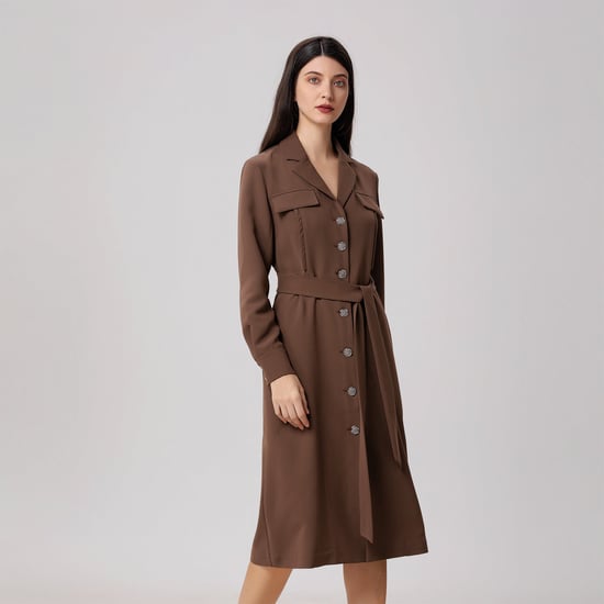 Minimalistische safari-stijl jurk - Image 4