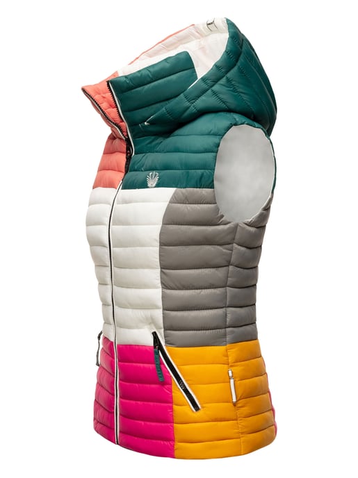 Navahoo Shadaa Multikulti dames gewatteerde bodywarmer – Licht, kleurrijk & trendy - Image 3