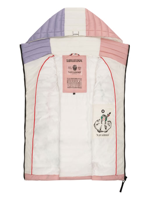 Navahoo Shadaa Multikulti dames gewatteerde bodywarmer – Licht, kleurrijk & trendy - Image 5