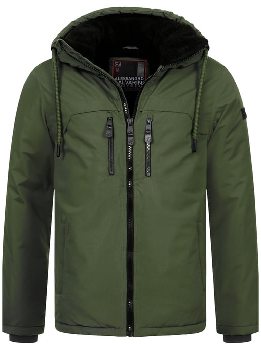 Alessandro Salvarini heren winterjas AS-332 met teddyvoering en capuchon - Image 1