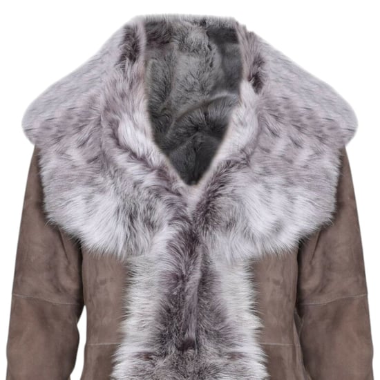 Dames Taupe Toscana Schapen Suède Trenchcoat - Celeste - Image 6