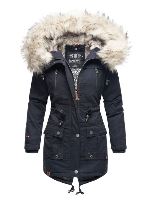 Navahoo Premium Dames Winterjas Honigfee – Warme Parka met Afneembare Kunstbontkraag - Image 1