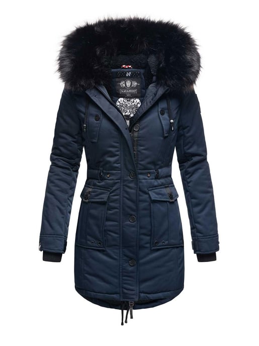 Navahoo Dames Winterjas Luluna-Princess – Warm, Stijlvol & Met Teddyvoering en Kunstbontkraag - Image 1