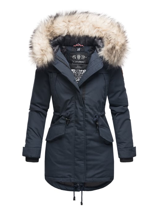 Navahoo Premium Dames Winterjas Lady Like – Klassieke Parka met Afneembare Kunstbontkraag - Image 1