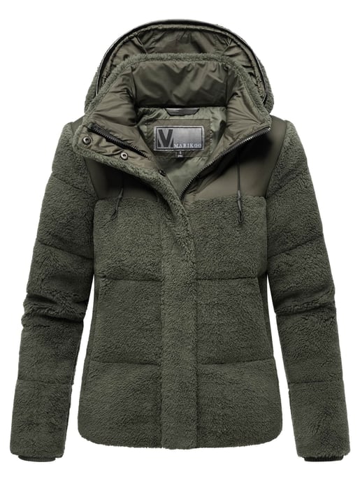 Marikoo dames teddy puffer jas met capuchon – model Kaguraa - Image 1