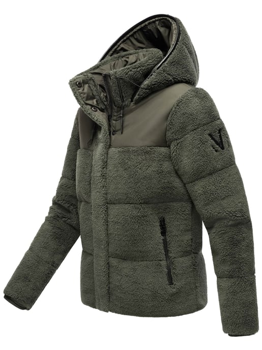 Marikoo dames teddy puffer jas met capuchon – model Kaguraa - Image 3