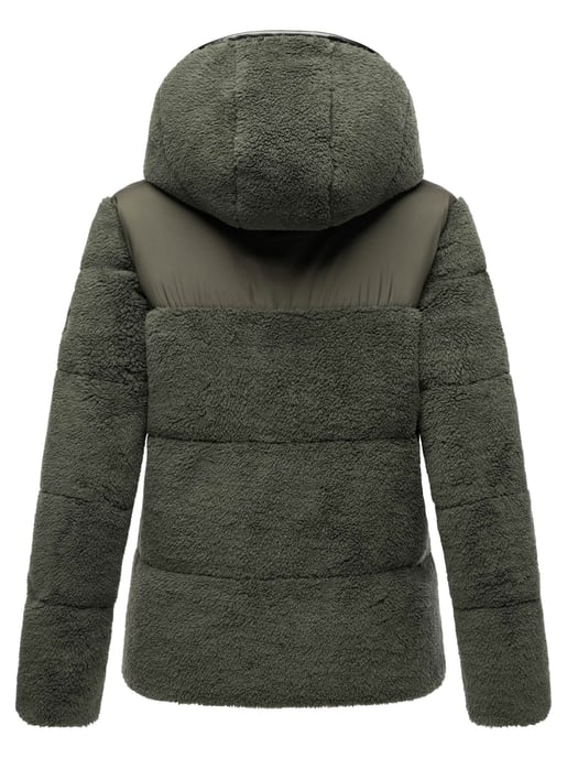 Marikoo dames teddy puffer jas met capuchon – model Kaguraa - Image 4