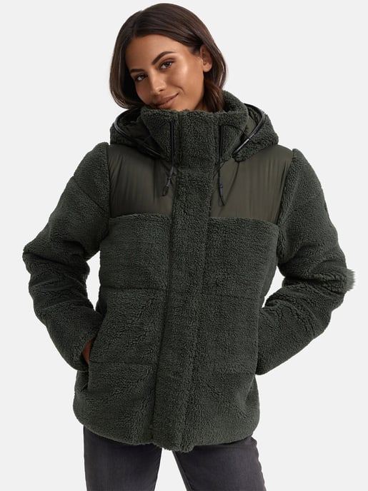 Marikoo dames teddy puffer jas met capuchon – model Kaguraa - Image 6