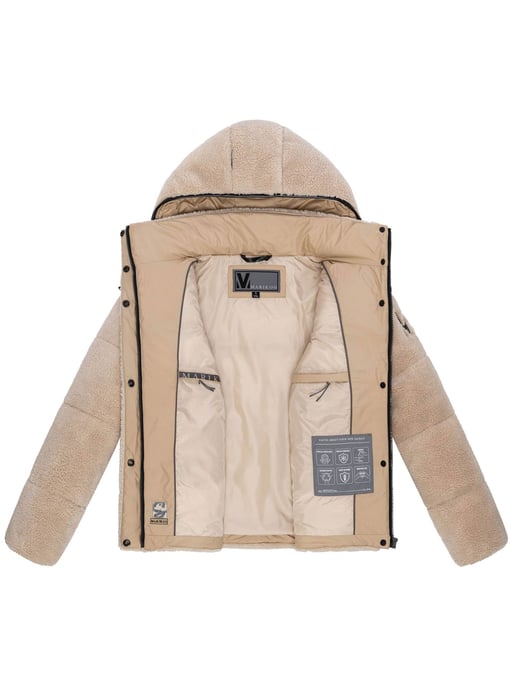 Marikoo dames teddy puffer jas met capuchon – model Kaguraa - Image 4